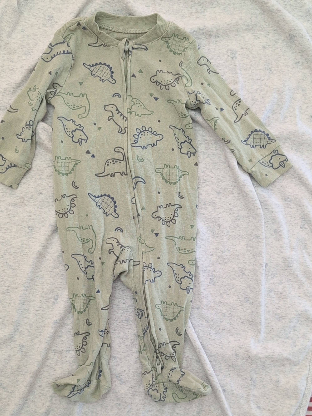 Huggies Green Dinosaur Footed One-Piece Pajama for Kids
